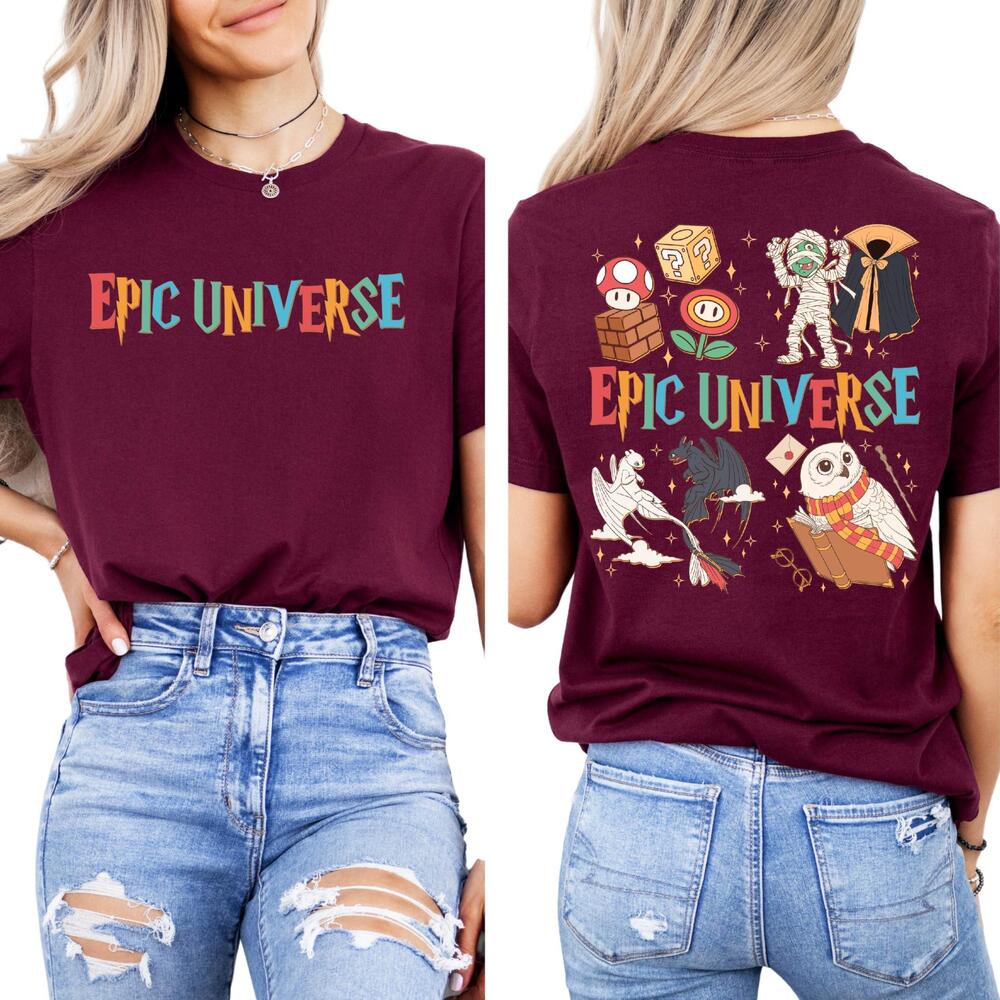 Epic Universe T-Shirt Matching Family Vacation Shirt Orlando 2 Sided